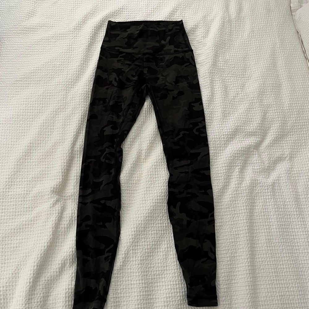 Green camo high rise lulu lemon align pant